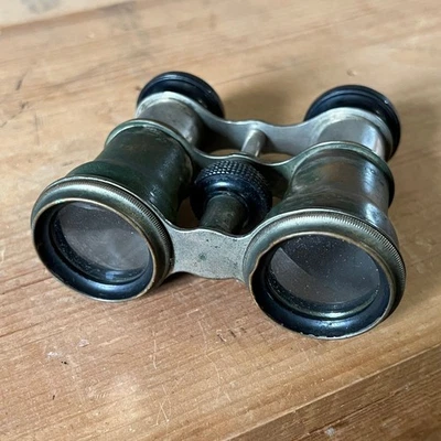 Vintage Chevalier Opticien Paris Opera Glasses Binoculars Metal Antique Compact - Image 1 of 4