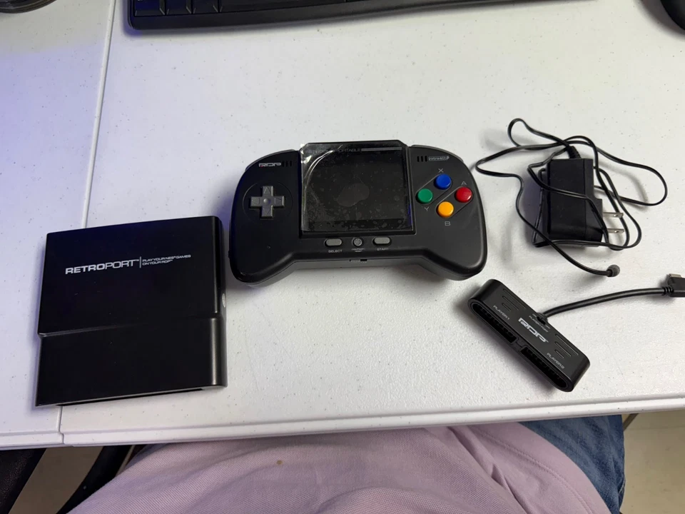 RetroDuo Portable V2.0 Handheld System  & Retroport & Cord - READ - Image 1 of 2