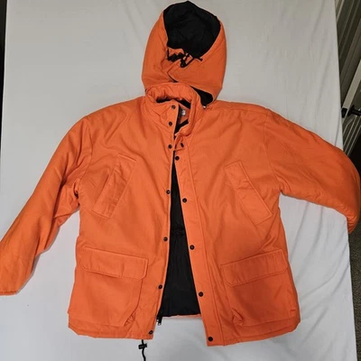 Winchester  Hunting Coat Mens XL  Blaze Orange Game Pouch Hood Quilted  pockets - Image 1 of 4