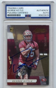 George Kittle signed Autogramm 2017 Absolute Panini Rookie Card RC /499 PSA DNA - Bild 1 von 2