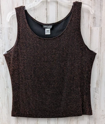 Xscape Y2K Metallic Sparkle Tank Top L Dark Romance Forest Fairy Whimsigoth 90s Foto 1 de 4