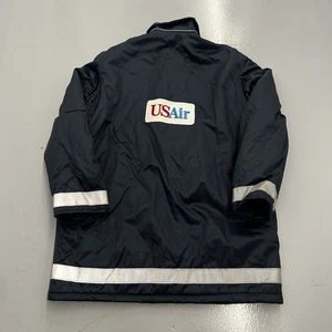 VTG 70s USAir Airways Employee Airline Issued Reflective Parka Jacket Mens Sz 42 - Picture 1 of 15