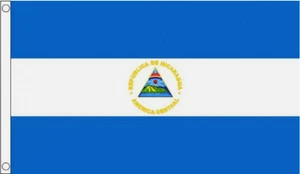NICARAGUA FLAG 5' x 3' Nicaraguan Flags Central America - Foto 1 di 1
