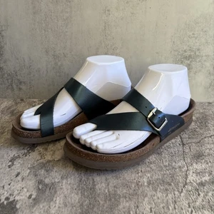 Mephisto Helen Damen Gr. EU 36 Slide Metallic Leder Zehenstegsandalen Pantoletten - Bild 1 von 10