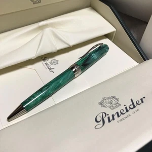 Bolígrafo verde malaquita piedra preciosa Pinader nuevo, sin usar, descontinuado - Imagen 1 de 10