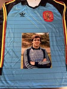 Camiseta Portero España Paco Buyo y Luis Arconada Más Foto Firmada De Arconada - Imagen 1 de 12