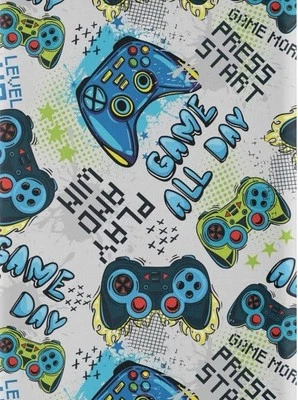 Cortina de ducha para videojuegos para jugadores con ojales tamaño completo Foto 1 de 4