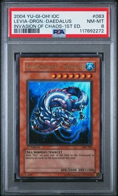 2004 Yu-Gi-Oh! Levia-Dragon Daedalus Invasion of Chaos IOC 1st Ed Ultra PSA 8 - Image 1 of 2