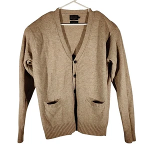 Pendleton cardigan sweater mens XL Xlarge beige 100% washable wool button knit - Picture 1 of 6