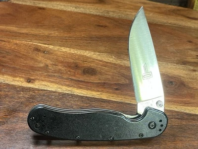 Ontario Knife Company OKC Rat Model 1 AUS 8 Taiwan Black Scales - Image 1 of 4