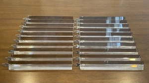 Restoration Hardware, 7-7/8 Triangular Crystal Chandelier Odeon Prisms Lot of 20 - Picture 1 of 3