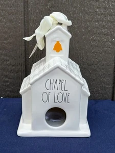 Rae Dunn Cappella dell'Amore Regalo Matrimonio Ceramica Uccellino Casa Chiesa Centrotavola - Foto 1 di 6