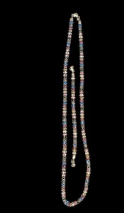 Magnetverschluss Halskette & Armband Damen Set Gold/ Mehrfarbig Oma Oma  - Bild 1 von 9