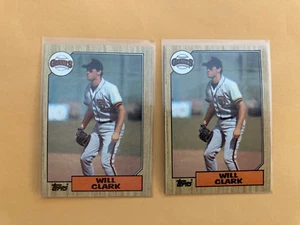 1987 Topps Baseball Will Clark Rookie #420 (x2) - Picture 1 of 2