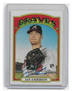 2021 Topps Heritage Real One Auto Ian Anderson RC Atlanta Braves - Picture 1 of 2