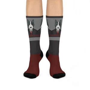 Bullterrier Socken gut geeignet Bully Hunde Unisex dehnbar halbhoch Original NEU - Bild 1 von 5