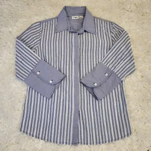 Blusa para mujer CATO con botones a rayas, azul blanco, grande - Imagen 1 de 8
