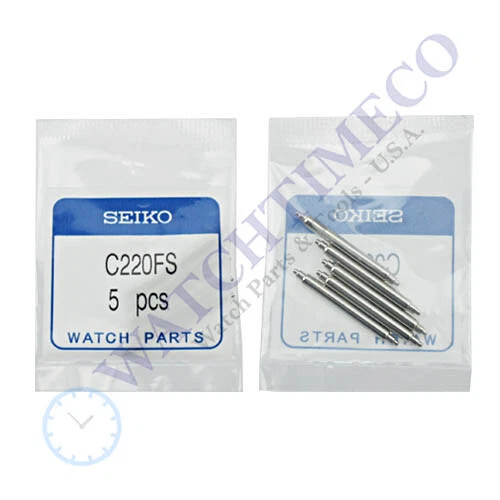 Barras de mola GENUÍNAS SEIKO C220FS 22mm FAT - 5 peças SKX007 SKX009 SKX173 SRP777 - Imagem 1 de 1