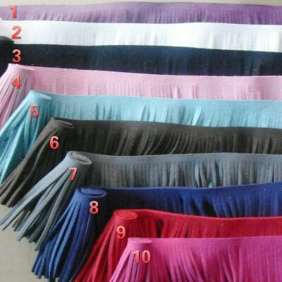 One Yard Suede Tassel Fringing Fringe Trim Ribbon DIY Dance Costume Curtain Home - Image 1 of 4