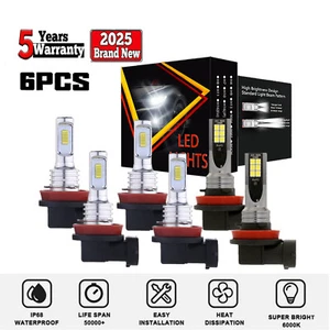 LED Headlight High Low Beam Fog Light Bulbs Combo Kit For Nissan Rogue 2014-2020 - Picture 1 of 14