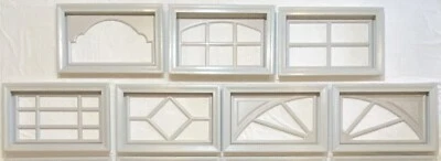 Kit de ventana de puerta de garaje gris Amarr marco de panel corto rejillas de inserción opciones de vidrio Foto 1 de 4