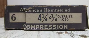 6 Hit & Miss Gasmotor Kolbenring 4 1/4 x 1/4 +,030 - Bild 1 von 3