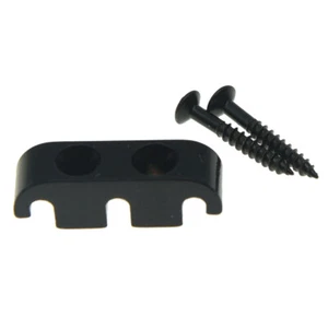 Electric Bass Guitar String Tree Retainer with Mouting Screws Black - Picture 1 of 5