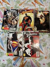 Lot of 5 Superman Mixed Comics With Library Sticker On #1
