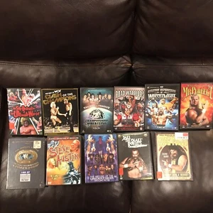 Lot of 11 WWE WWF WCW Wrestling DVDs Foley Warriors Undertaker Austin, Many More - Picture 1 of 10