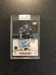 MAXIME COMTOIS 2018-19 UD Exclusives Clear Cut ROOKIE RC AUTO SN# 37/65 ENCASED - Picture 1 of 4