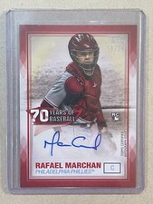 Rafael Marchan 2021 Topps 70 Years of Baseball Red Parallel Autograph RC, 18/25