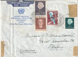 Netherlands New Guinea UNTEA United Nations 1962 cover mix franking (tape) - Picture 1 of 2