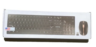 Black/Bronze Cherry DW9100 Slim Wireless Bluetooth Keyboard Mouse Rechargeable - Image 1 of 4
