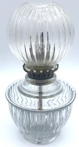 Glow Night Light Oil Lamp w/ Original Burner FLAW Antique Vtg - Picture 1 of 8