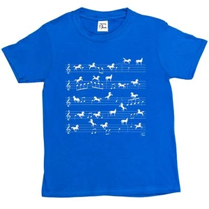 1 T-Shirt Kinder Jungen Einhorn Noten - Bild 1 von 30