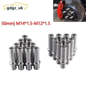 20×M14*1.5 to M12x1.5 Extended Wheel Stud Conversion Tall Lug Bolt Screw Adapter - Picture 1 of 22