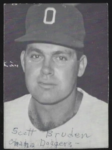Rare 1962 Scott Breeden Omaha Dodgers Pitcher Baseball Card - Picture 1 of 1