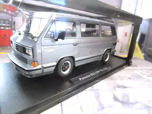 VW Volkswagen T3 Bus Porsche B32 Boxer 6 cilindri Multivan grigio grigio 180221 KK 1:18 - Foto 1 di 5