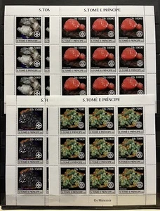 9x Minerals / Nature on stamps - Timbres . MNH** Jash. - Picture 1 of 1
