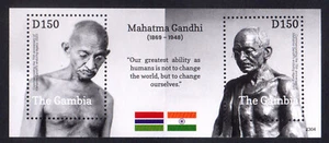 GAMBIA - 2023 75° ANNIVERSARIO DELLA MORTE DI MAHATMA GANDHI - FOGLIO RICORDO MINT NH - Foto 1 di 4