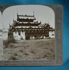 Stereoview Photo Burma Myanmar Mandalay Queen's Golden Monastery Realistic - Picture 1 of 3