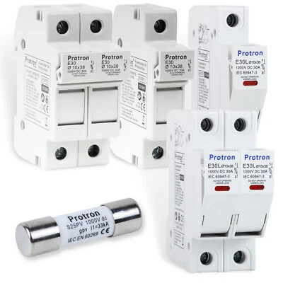DC PV Sicherungshalter Sicherung 10x38 Solar Zylindrische Sicherungseinsätze LED - Bild 1 von 2
