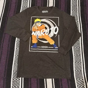 Naruto 2002 Anime Shonen Jump Graphic Long Sleeve T-Shirt (Gray) Size Y Large - Picture 1 of 4