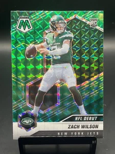 2021 Panini Mosaic Zach Wilson #243 NFL Debut Green Mosaic Prizm RC - Picture 1 of 1