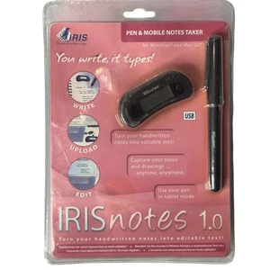 IRIS IRISnotes 1.0 Digital Pen Mobile Note Taker PC Mac Handwriting to Text USB - Picture 1 of 8