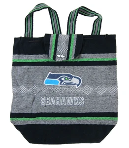 Vintage neu Seattle Seahawks NFL Football blau grün gewebt bestickt Rucksack - Bild 1 von 4