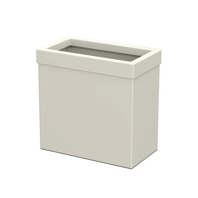 Basura rectangular moderna, perla mate - cubo de basura de acero inoxidable con re... Foto 1 de 3