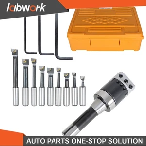 Boring Head R8 Shank 9Pcs 1/2" Carbide Boring Bar Set For Milling 2" - Picture 1 of 24