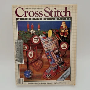 VTG July Aug 1987 Cross Stitch Country Crafts Magazine Christmas Stocking - Picture 1 of 7