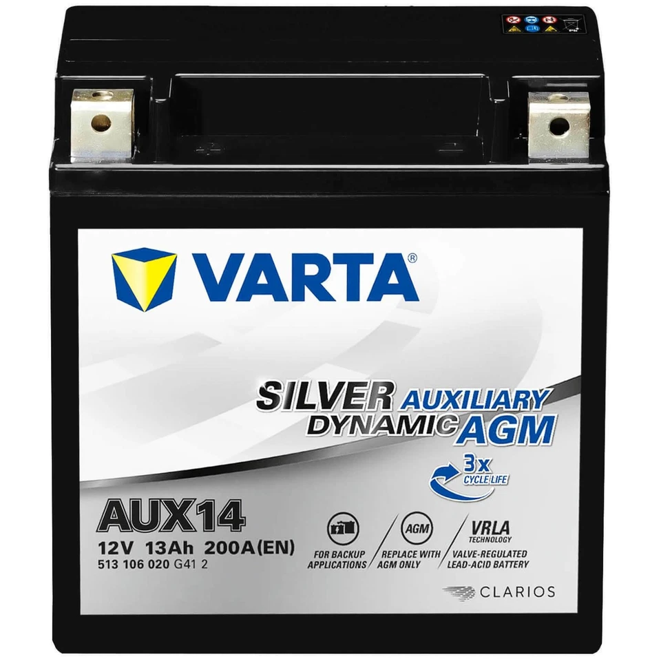 VARTA AUX14 Silver Dynamic Auxiliary 12V 13Ah AGM BackUp Batterie A2115410001 - Bild 1 von 1